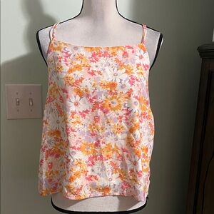 NWT Gilli Floral Camisole in Orange and Pink size L